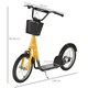 image 3 of HOMCOM Kids Kick Scooter Teen Ride On Adjustable Children Scooter with Brakes