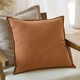 image 1 of Yard Slub Cotton Cushion | Brown | Toffee