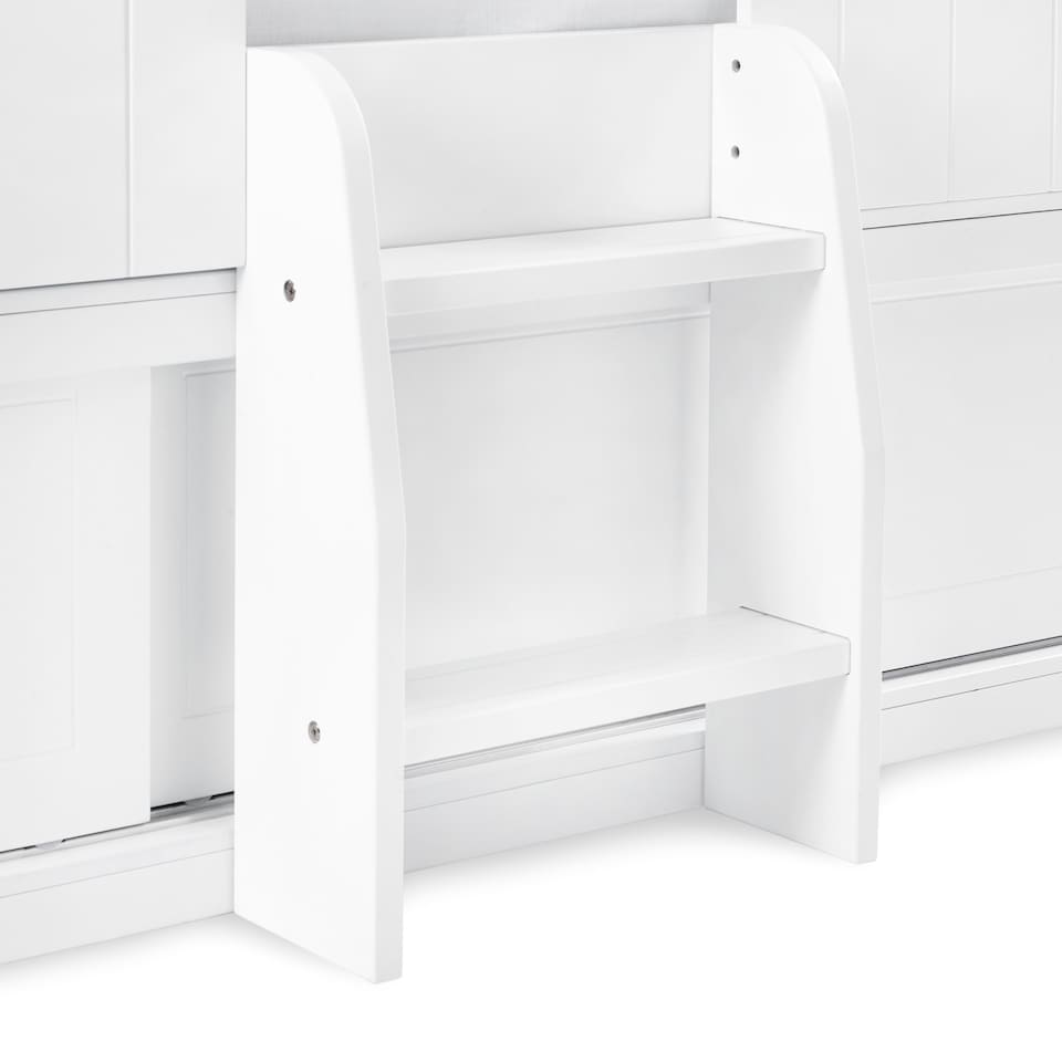 image 1 of Acorn 90cm Single White Treehouse Midsleeper Bed with Storage