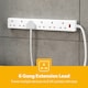 image 4 of GEEPAS 6 Gang Extension Lead With Neon Light, 5m Cable