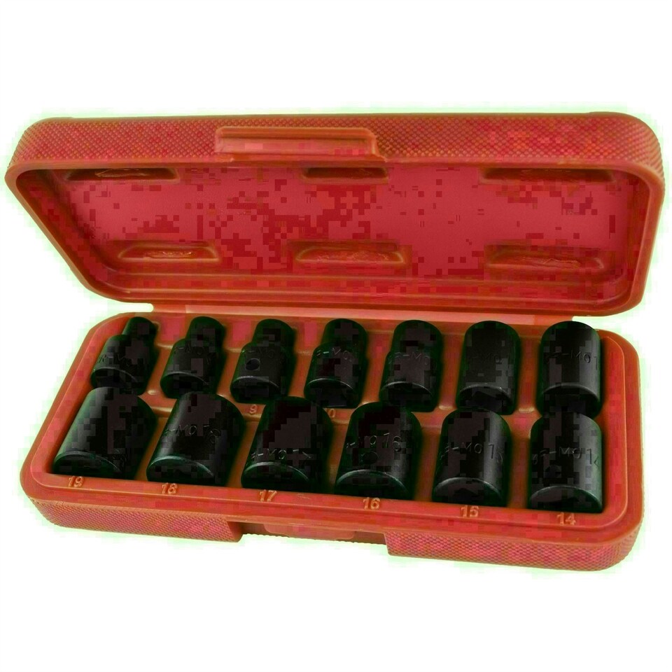 3/8" Drive Shallow Metric Impact Sockets 7mm - 19mm 13pc AT834