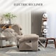 image 4 of HOMCOM Power Lift Recliner Chair for Elderly with Remote Control, Khaki | Brown