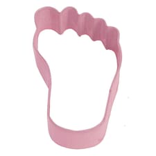 Anniversary House Baby Foot Poly-Resin Coated Cookie Cutter - Pink - One Size