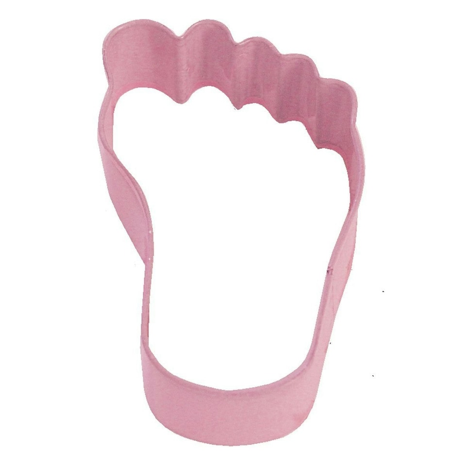 Anniversary House Baby Foot Poly-Resin Coated Cookie Cutter - Pink - One Size
