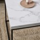 image 4 of Barossa Coffee Table with White Marble Effect Top & Black Steel Base 110x55x45cm