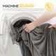 image 4 of Monhouse Heated Throw - Electric Blanket - Digital Controller - 9H Timer , 9 Heat Settings, Auto Shutoff - Double 150X200Cm | Grey | Grey Shearling | 1
