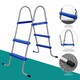 image 4 of 33 Inch Double-Sided Pool Step Ladder Metal Frame for Above-Ground Swimming Pools