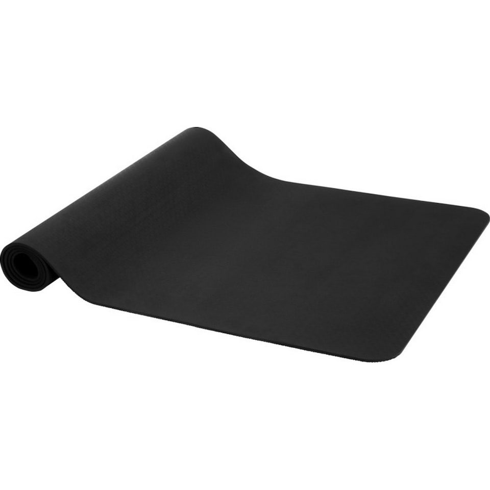 Virabha TPE Yoga Mat - Solid Black - 0.6cm x 173cm x 61cm