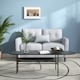 image 8 of HOMCOM Modern Chic Loveseat with Armrest Spring Padding, Light Grey
