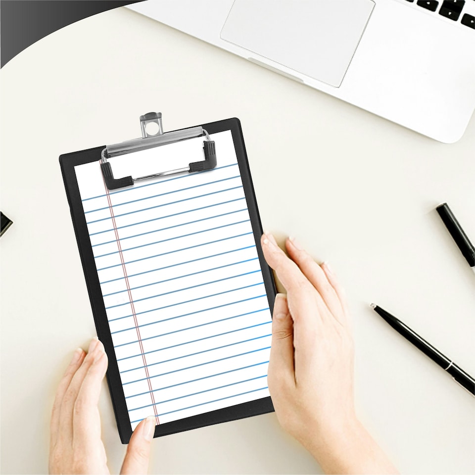 image 1 of Pack of 10 Black Mini Clipboards