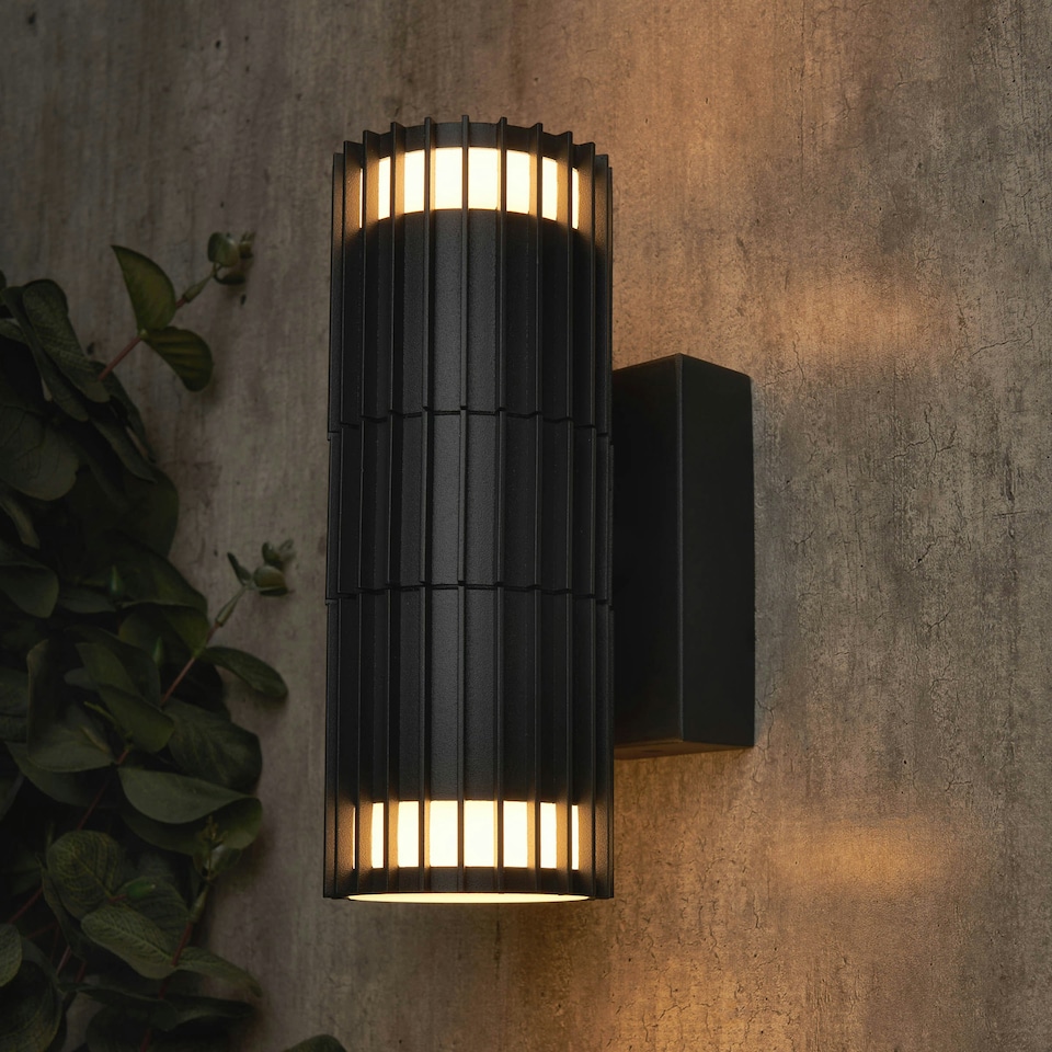 image 1 of BHS Zeb Outdoor Up and Down Wall Light, Anthracite