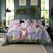 The Forest at Twilight Duvet Cover Set – 100% Cotton, 200 Thread Count, Digital Print & Piped Edge Multi | Multicoloured | Double