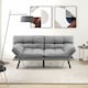 image 3 of COSTWAY 2 Seat Memory Foam Sleeper Couch Convertible Loveseat Sofa Bed Grey