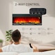 image 4 of HOMCOM 127cm Electric Fireplace Recessed, Insert, Wall Mount, Freestanding