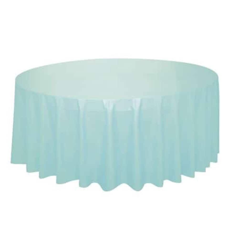 Mint Round Plastic Tablecover 213cm