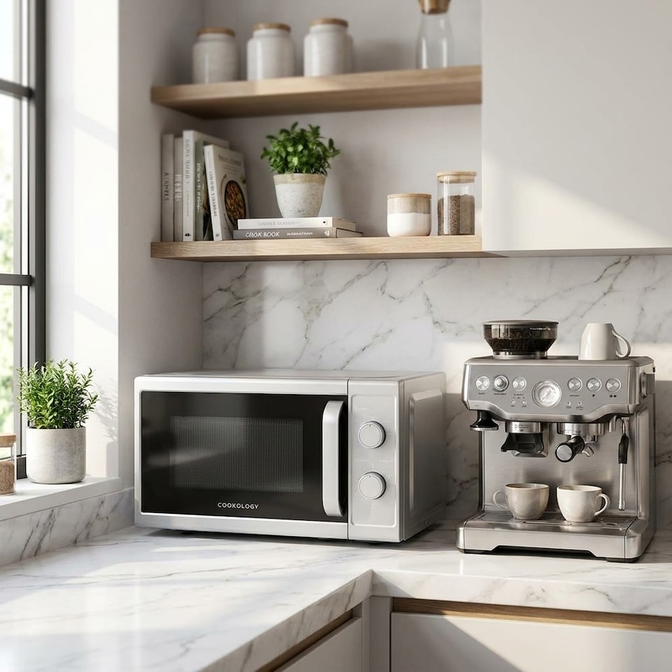 image 1 of Cookology 20L Freestanding Microwave 800W - Silver