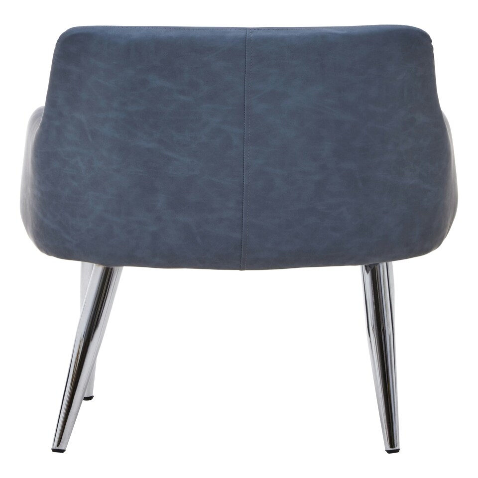 image 1 of Interiors By Premier Dark Grey And Chrome Dining Chair, Armchair For Hallway, Decent Decorative Chair, Mid-century Lounge Chair Grey