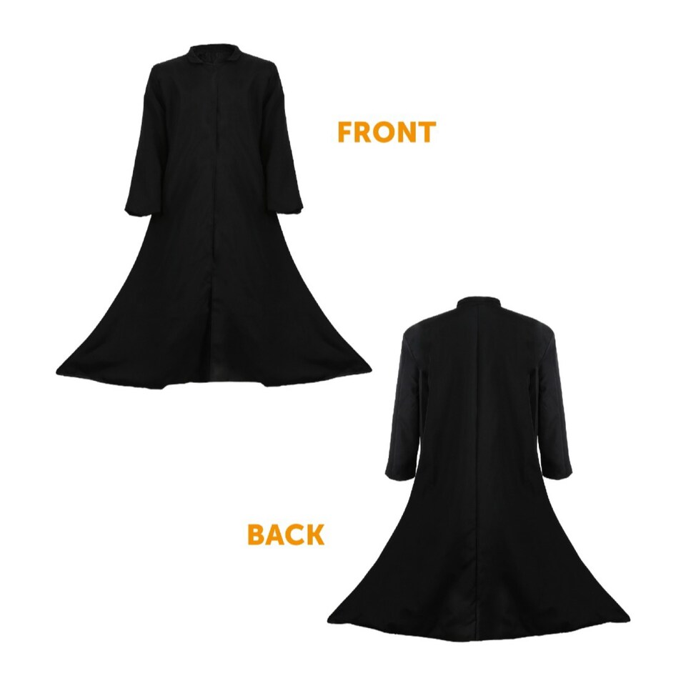 image 1 of Magical Professor Costume - 2 Pcs - Jacket & Wig | Black | XL