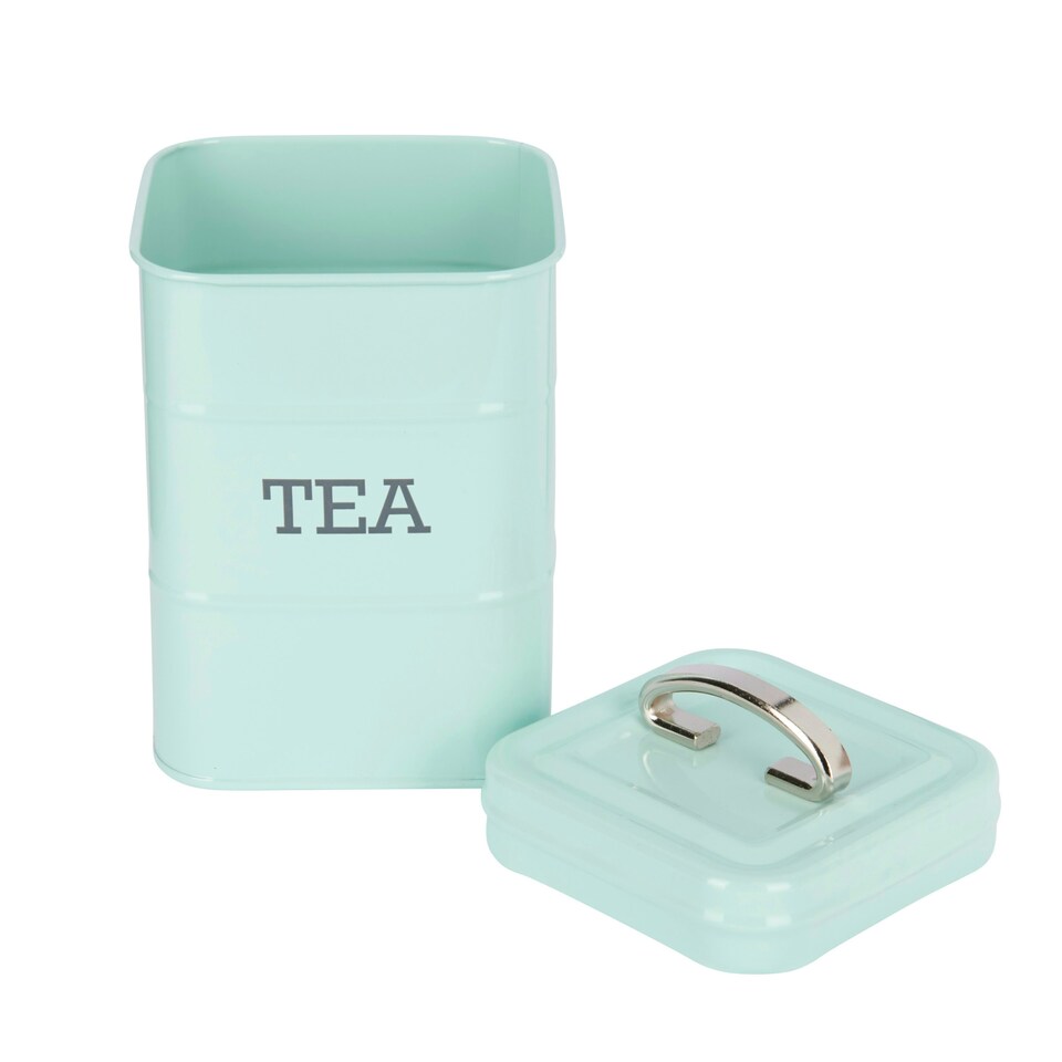 image 1 of KitchenCraft Tea Tin Blue Metal