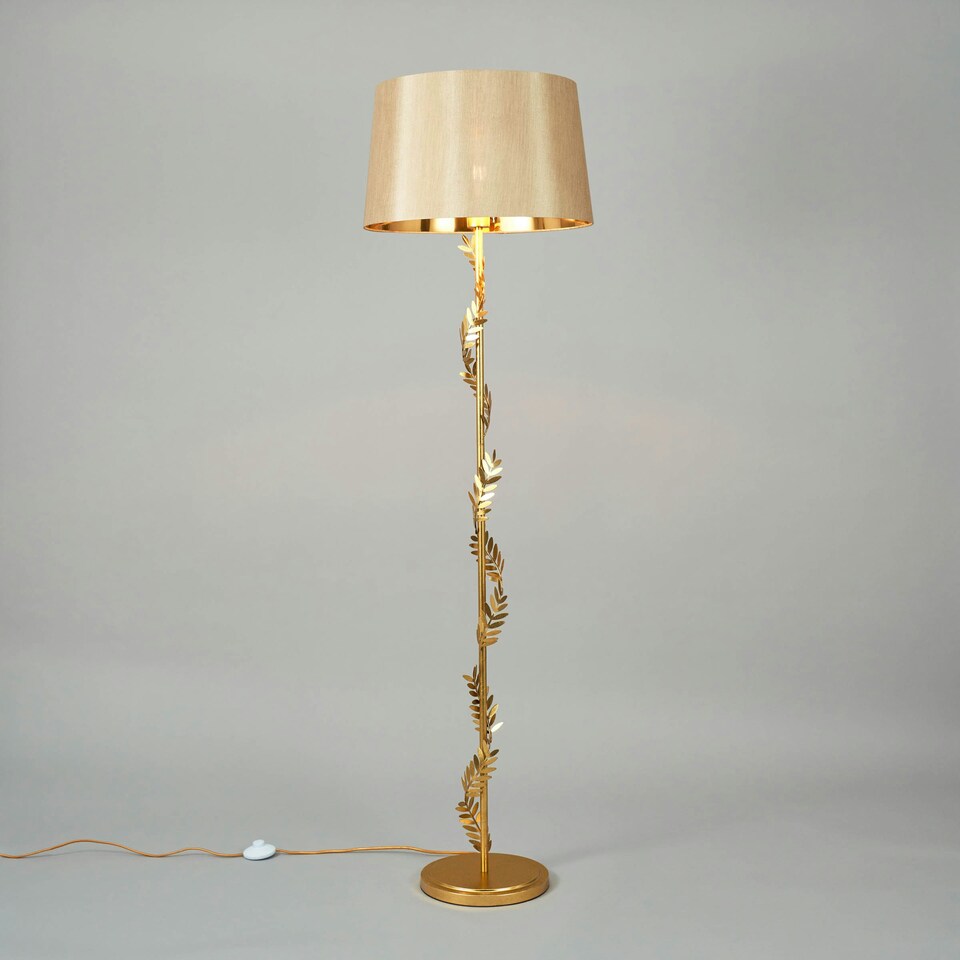 image 1 of BHS Brookby Floor Lamp, Satin Brass