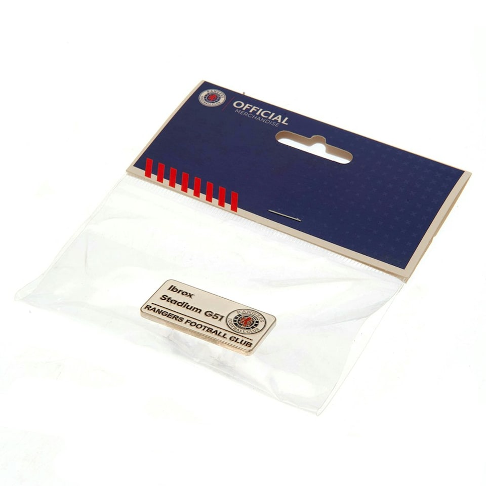 image 1 of Rangers FC Street Sign Badge - Steel/Red/Blue - One Size