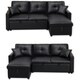 image 6 of Milano 3 Seater L Shape Pullout Sofa Bed with Deep Storage Compartment & Reversible Chaise Grey