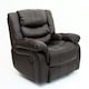 image 1 of Seattle Manual Recliner Armchair Home Lounge Bonded Leather Chair (Brown)