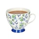 image 10 of KitchenCraft China Leafy Lemon 400ml Footed Mug | Blue | 1