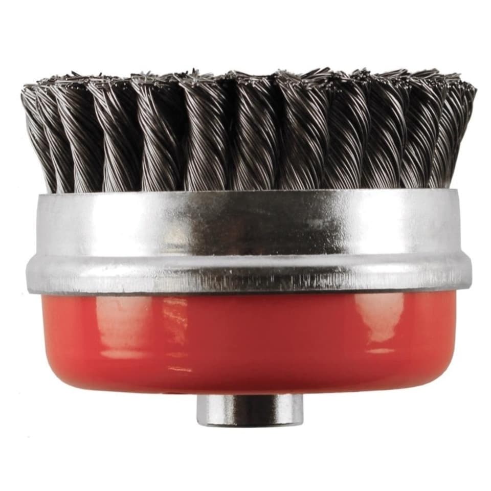 Abracs Twist Knot Wire Brush - Red/Black - 75mm x 14mm