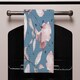 image 2 of Pink Flowers on Blue (Kitchen Towel)