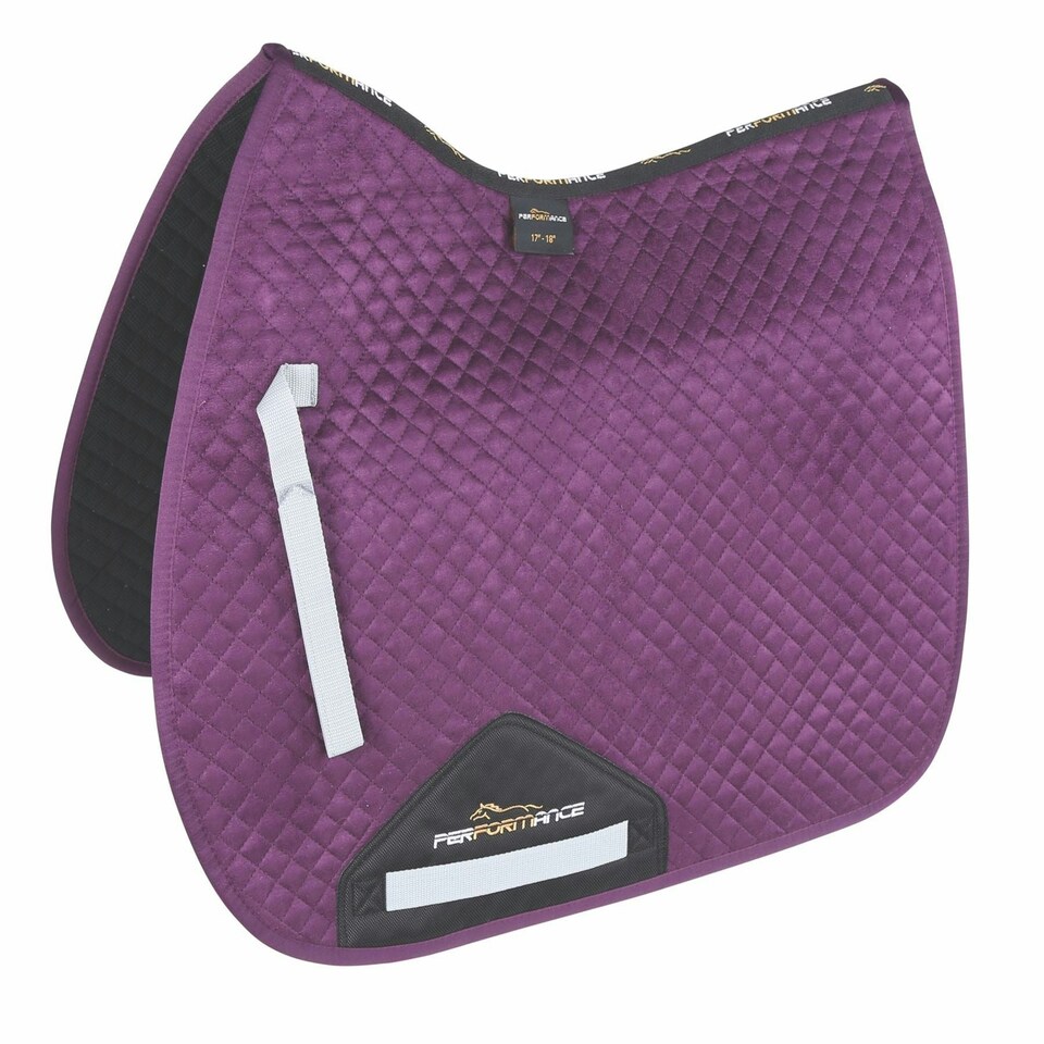 image 1 of Shires Performance Suede Saddlecloth Purple | Size: 17-18 Inch
Colour: Plum