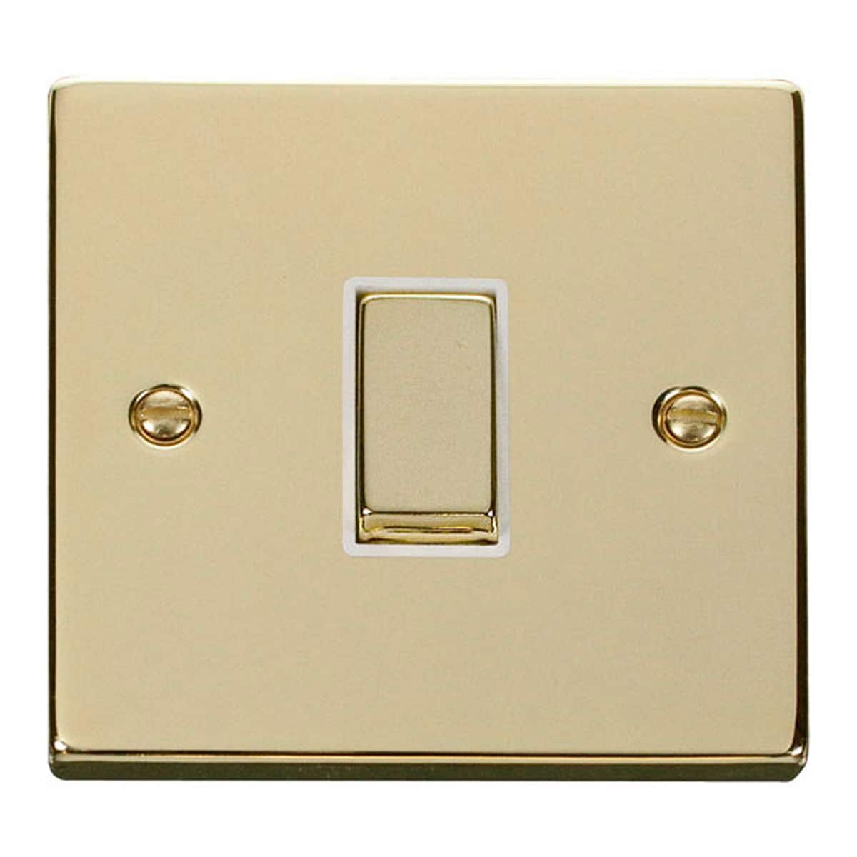 SE HOME Polished Brass 10A 1 Gang Intermediate Ingot Light Switch Gold Polished Brass