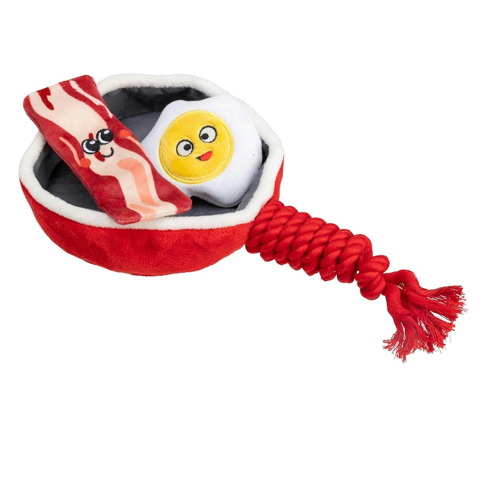 image 1 of House Of Paws Fry Up Plush Dog Toy - Red/White/Yellow - One Size