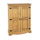 image 4 of Core Products Corona, 2 Door Cupboard Unit H110cm x W80cm x D29.6cm Brown