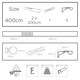 image 4 of 19mm 400cm Satin Silver Ball End Eyelet Bay Pole Set 400cm | Silver | Silver