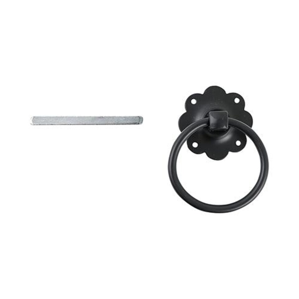 image 1 of Timco - Ring Gate Latch - Plain - Black (Size 6" - 1 Each)