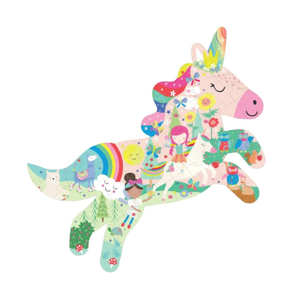 image 1 of Floss & Rock Jigsaw Puzzle 40 Piece - Unicorn