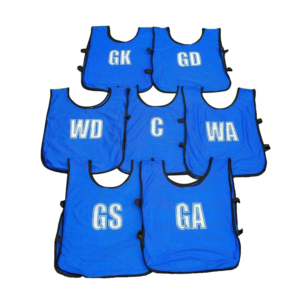 image 1 of Precision Childrens/Kids Mesh Netball Training Bib (Pack of 7) - Royal Blue - 2-3 Years
