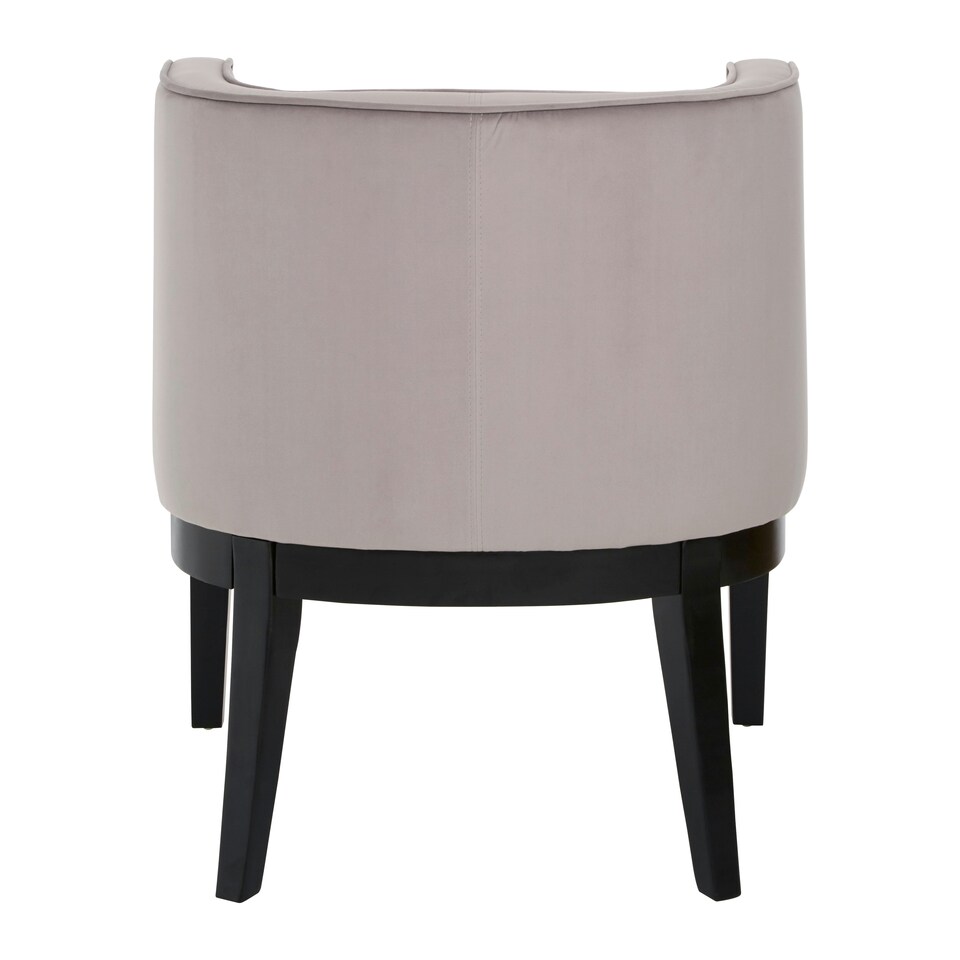 image 1 of Interiors by Premier Light Grey Velvet Chair, Supportive Backrest Lounge Chair, Easy to Clean Velvet Accent Chair, Space-Saving Small Chair