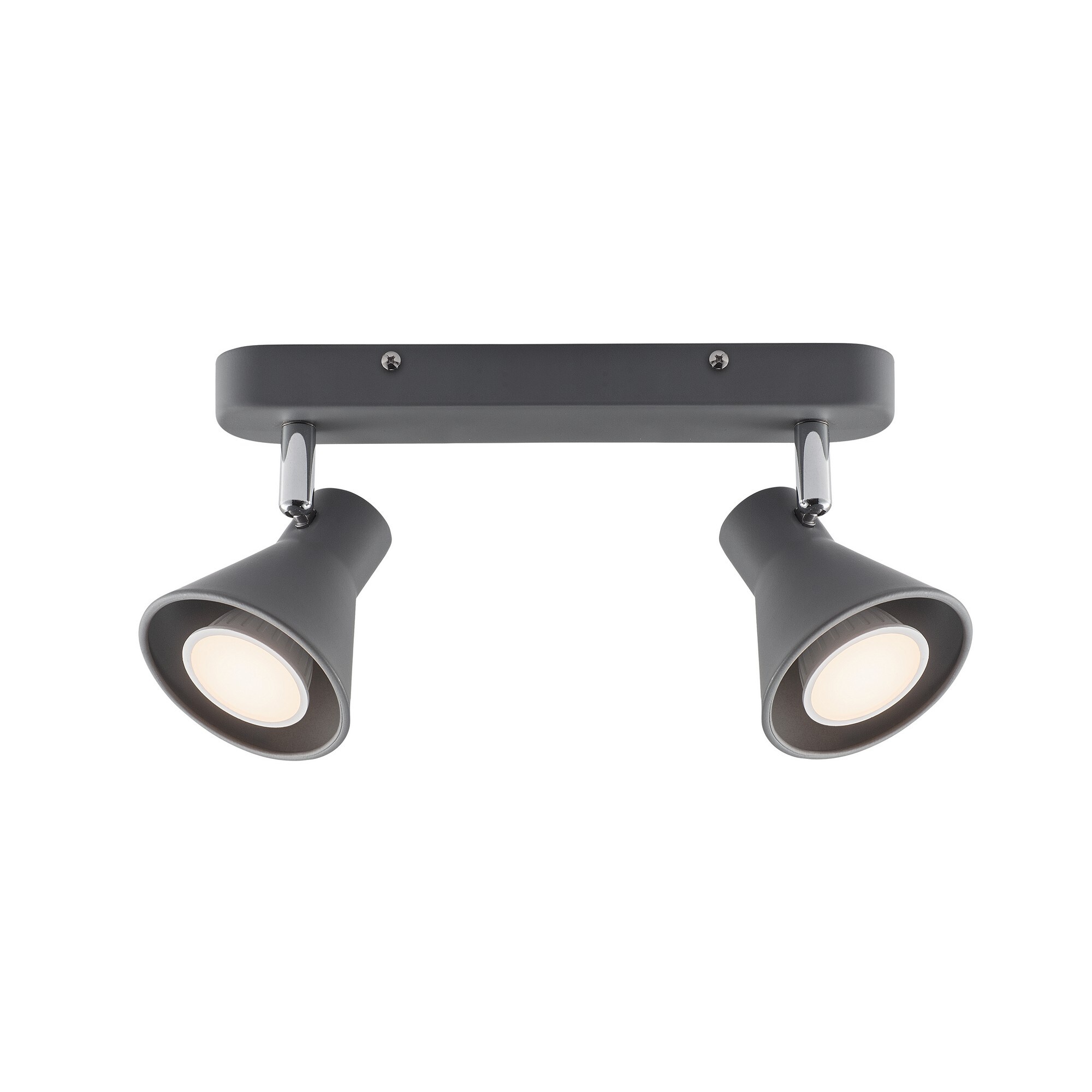 Nordlux Eik Indoor Spot Light Grey Metal GU10 Adjustable Head - Mains Powered, IP20