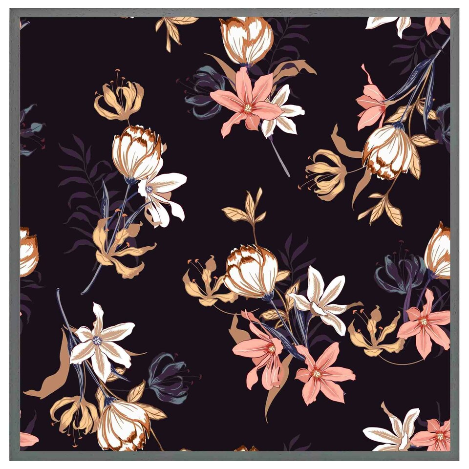 image 1 of Blossoming flowers (Picutre Frame) White | XS