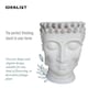 image 7 of White Oval Face Planter Head Buddha Plant Pot Indoor Pot Cover L26.5 W25 H34 cm, 8.4 ltrs Cap.