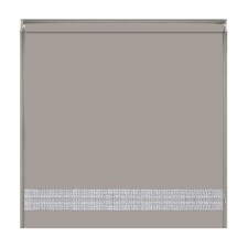 85cm Natural Straight Diamante Edge Border Roller Blind | Brown | Natural