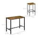 image 3 of HOMCOM 120x60cm Bar Table Set, Breakfast Table with 2 Stools, 3-Piece Counter Height Dining Table & Chairs for Kitchen, Living Room, Rustic Brown