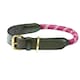 image 1 of Weatherbeeta Rope Leather Dog Collar - Burgundy/Brown - XL