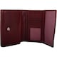 image 4 of London Leathergoods Womens Soft Leather Tri-Fold Matinee Style Purse/Wallet/Holder | Red | Wine