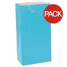 Amscan Mini Paper Party Bags (Pack of 12) - Caribbean Blue - One Size