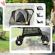 image 9 of PawHut Pet Stroller Dog Pram Pushchair Cat Travel Carriage Universal Wheels Grey