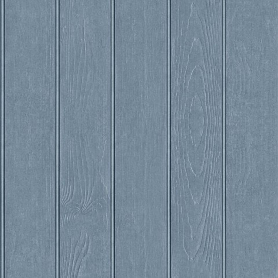 image 1 of World of Wallpaper Beaded Wood Panel Wallpaper - Blue - 10m x 53cm Blue