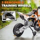 image 4 of AIYAPLAY 12V Kids Electric Motorcycle w/ Twist Grip Throttle, Music, Orange
